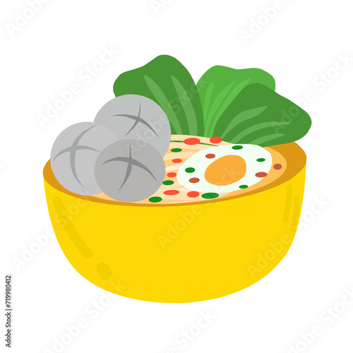 Indonesian food bakso 