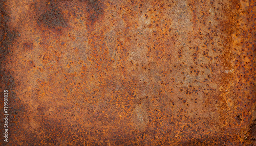 Grunge rusty orange brown metal corten steel stone background texture photo