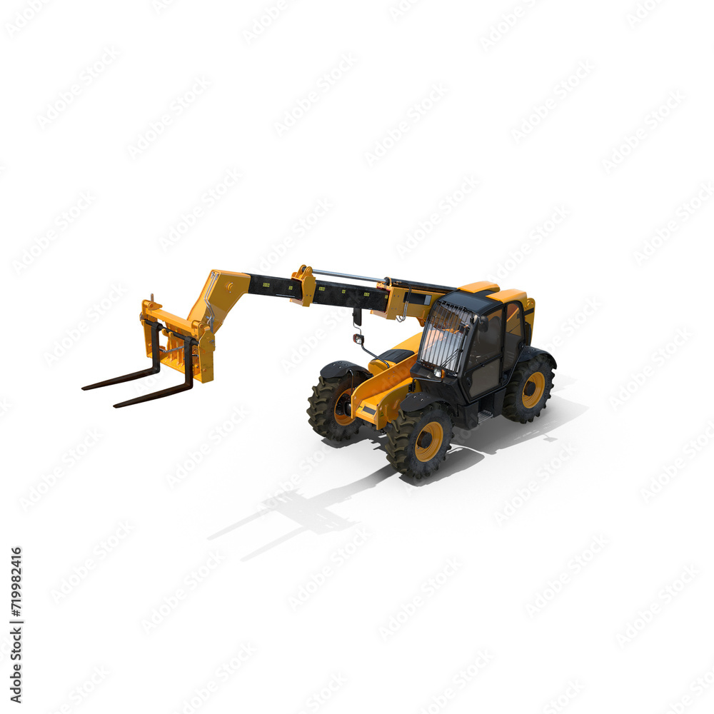 Telescopic Handler Forklift PNG