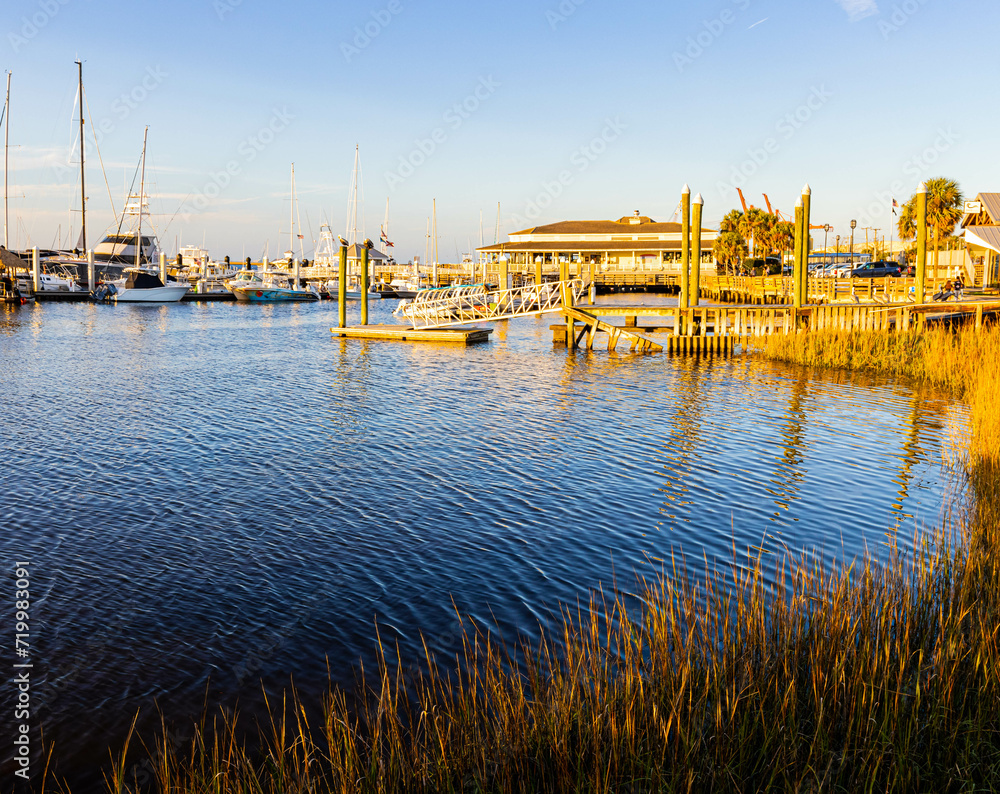 The Fernandina Harbor Marina on The Amelia River, Fernandina City, Amelia Island, Florida, USA