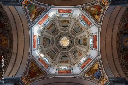 dome roof interior of cathedral