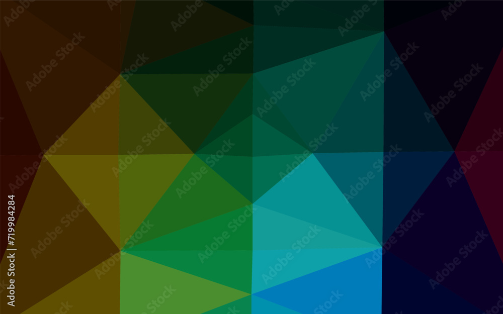 Obraz premium Dark Multicolor, Rainbow vector abstract mosaic background. Colorful illustration in abstract style with gradient. Completely new design for your business.