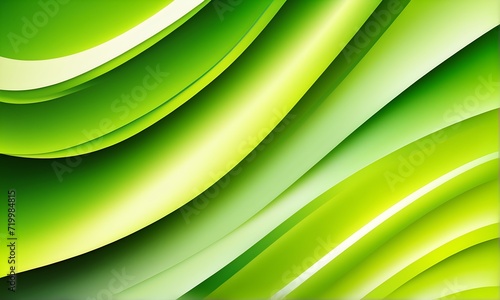 Abstract illustration with wavy lines in shades of green color. Designed for banners, wallpaper, template, background, postcard, cover, poster 