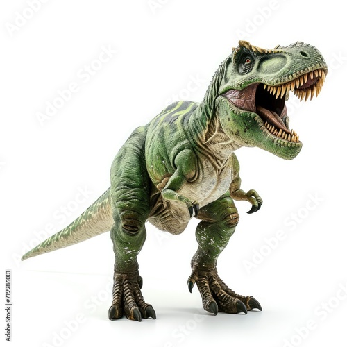 An image depicting a dinosaur, clearly set against a white backdrop, Ai Generated © Crazy Juke