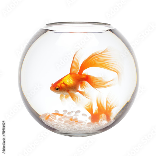 An image of a fish, vividly standing out against a white backdrop, Ai Generated