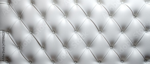 Abstract retro vintage sofa leather textile fabric texture background in bright white, Ai Generated.