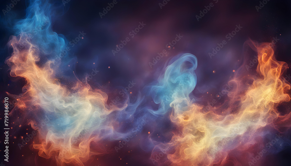 Abstract fantasy blue with purple fire and smoke colorful background Abstract fantasy blue with purple fire and smoke colorful background