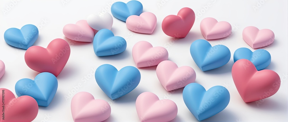 3d heart shape. Valentine's day template or background for Love and Valentine's day concept