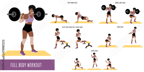 Woman with vitiligo doing full body workout