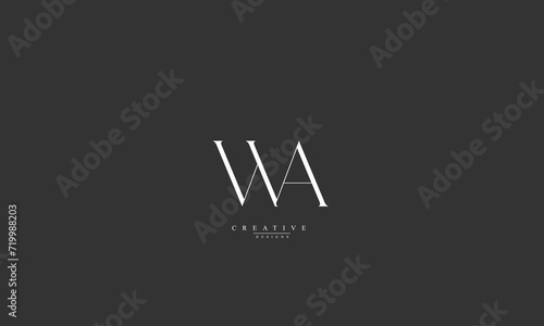 Alphabet letters Initials Monogram logo WA AW W A