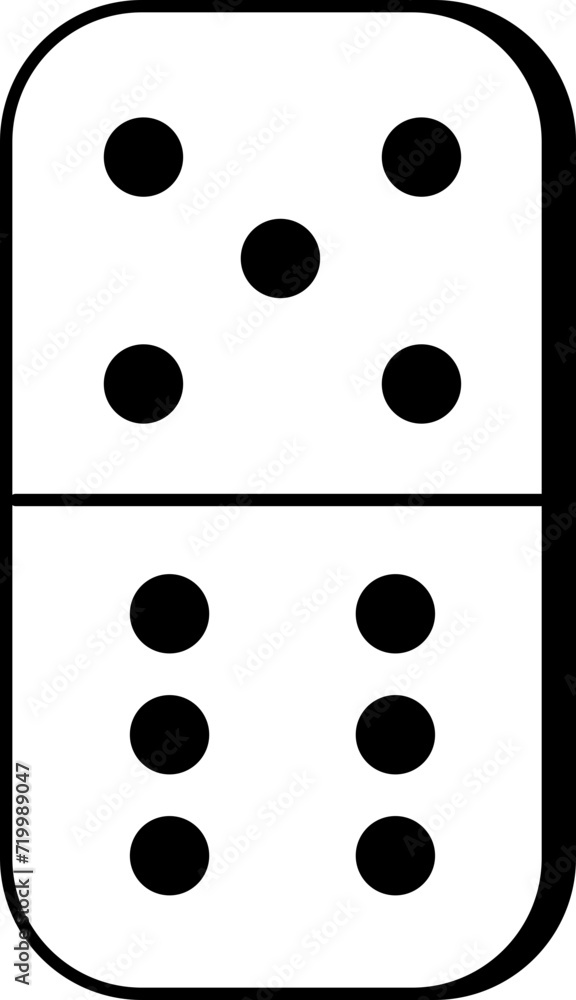 Fototapeta premium domino illustration outline