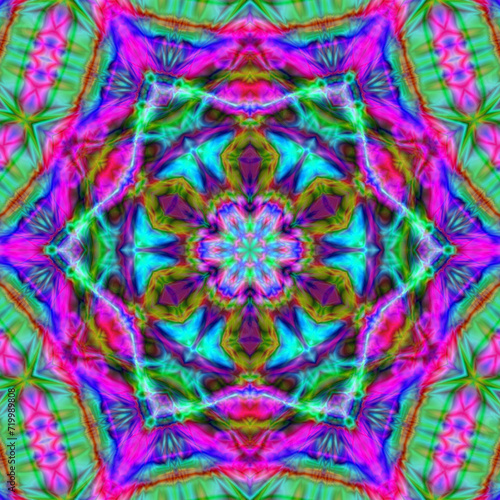 Fototapeta Naklejka Na Ścianę i Meble -  psychedelic background. Abstract decorative vintage texture. Bright flower. Illustration for design. Background image.