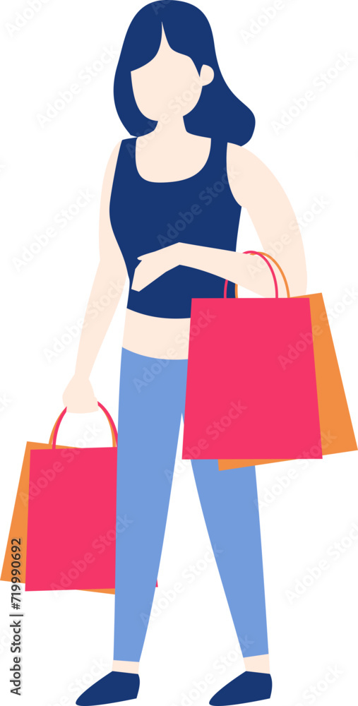 Shopping Girl With Bags