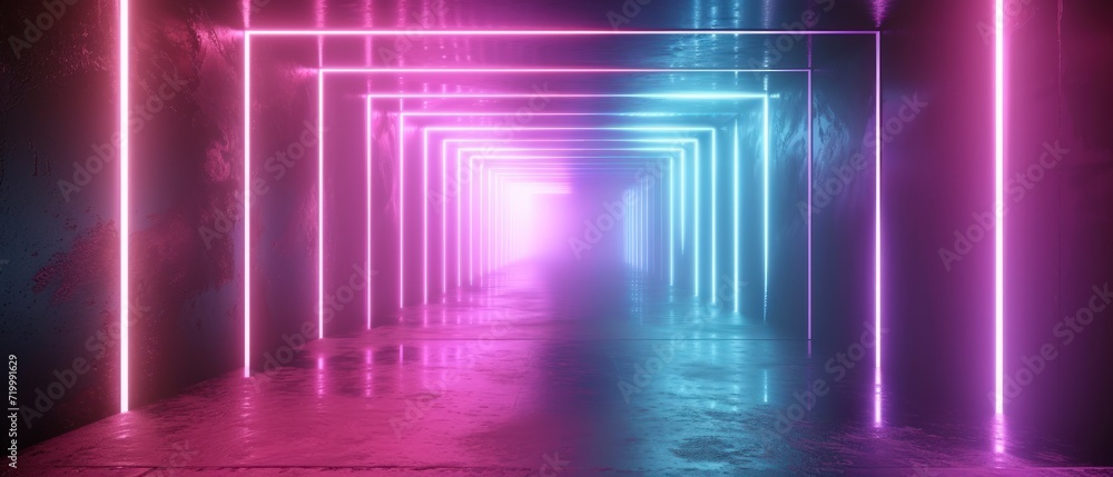 abstract neon background with ascending pink and blue glowing lines, vibrant and colorful laser rays. abstract neon background with ascending pink and blue glowing lines, vibrant and colorful laser rays.