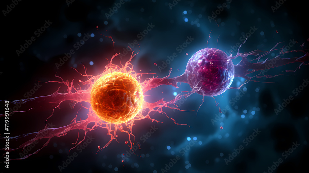 Cell background, virus cells, medical research background Cell background, virus cells, medical research background