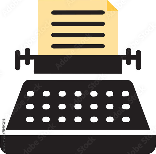 craft an icon of a classic typewriter, symbolizing the art of writing, icon