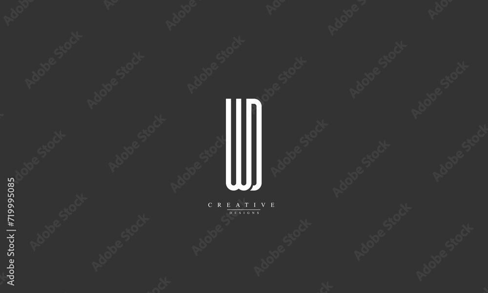 Alphabet letters Initials Monogram logo WD DW W D Alphabet letters Initials Monogram logo WD DW W D
