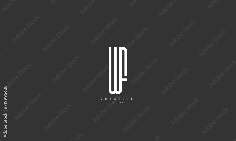 Alphabet letters Initials Monogram logo WF FW W F Alphabet letters Initials Monogram logo WF FW W F