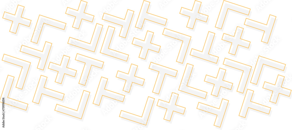 abstract puzzle shaped yellow outlines design background abstract puzzle shaped yellow outlines design background