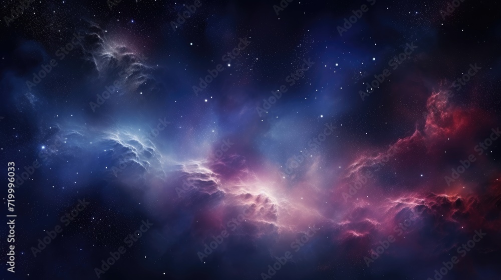 Obraz premium Cosmic Components within Abstract Nebulaic Space