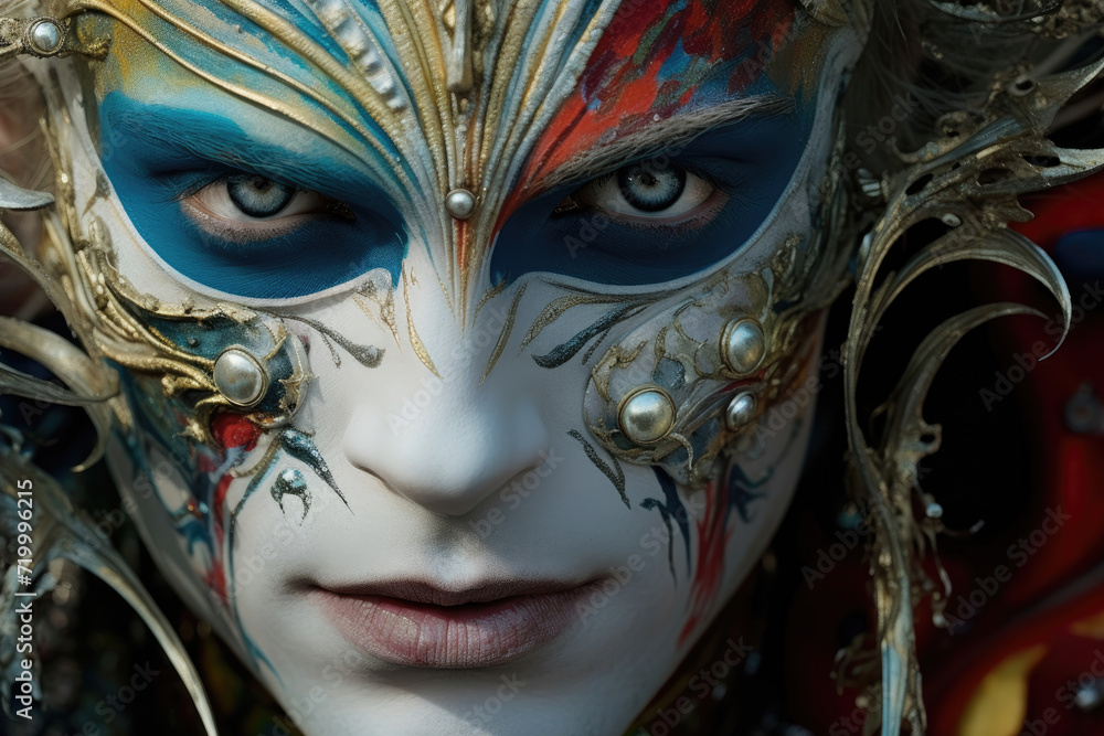 Mystical Venetian Mask in Detail