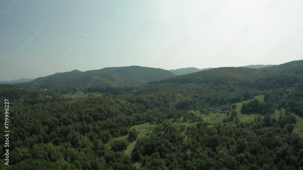 Aerial panoramic view of Carpathian mountains. Aerial panoramic view of Carpathian mountains.