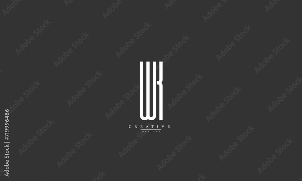 Alphabet letters Initials Monogram logo WK KW W K Alphabet letters Initials Monogram logo WK KW W K