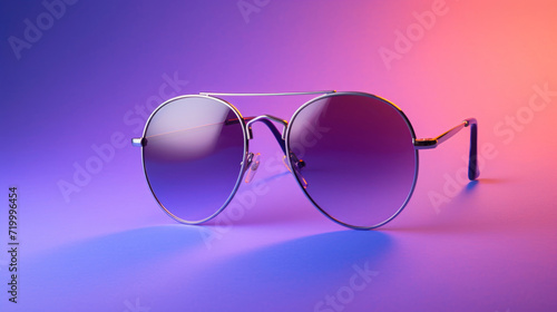 Stylish Aviator Sunglasses on Gradient © Julia Jones