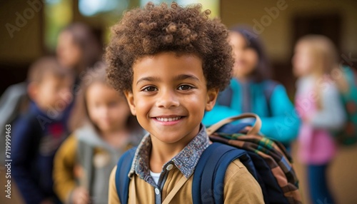 Smiling School Children Classroom Learning With Joy Generated By Ai 1