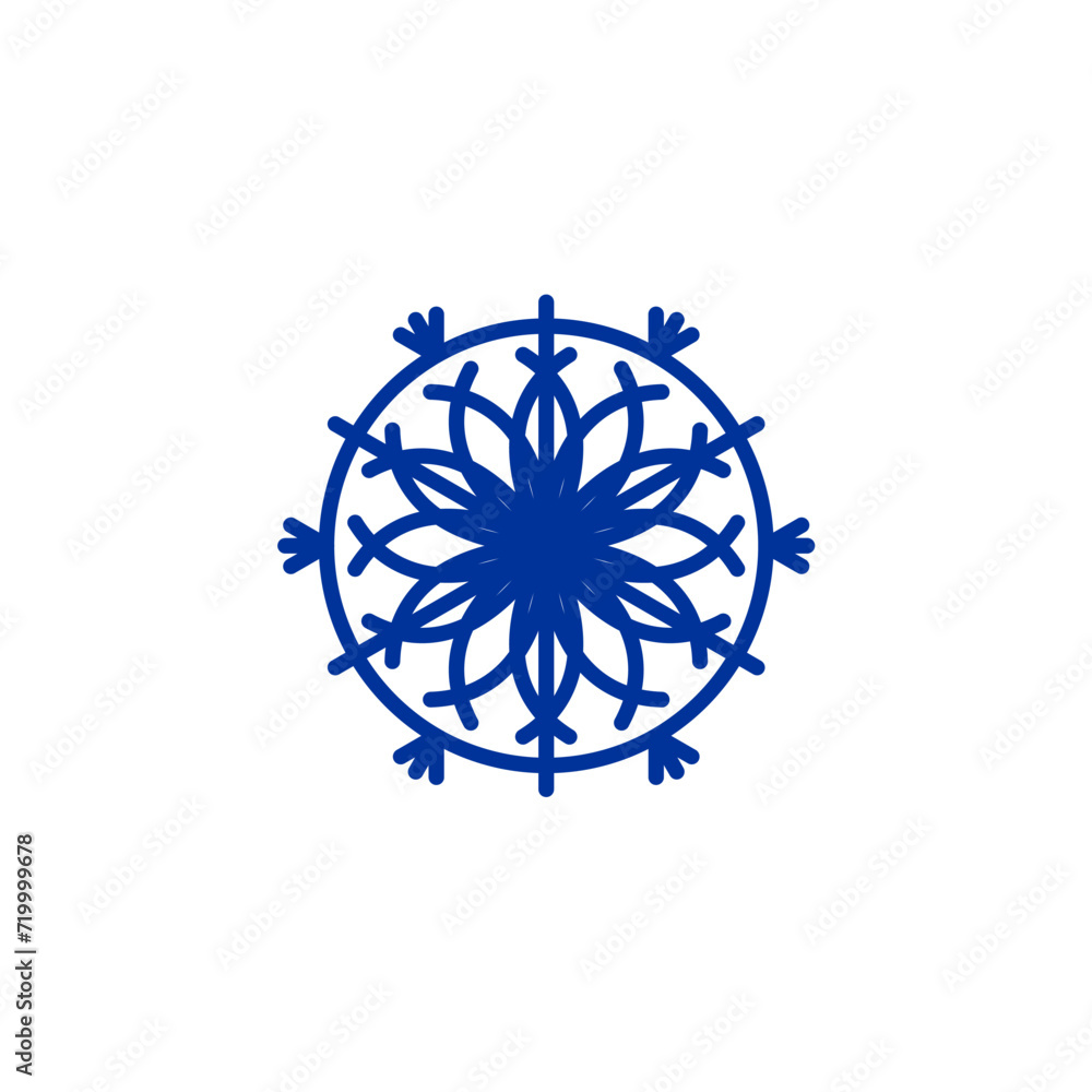 snowflake set in dark blue vector snowflake set in dark blue vector