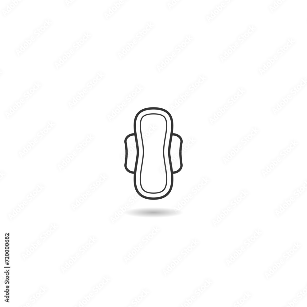 Feminine hygiene product icon with shadow Feminine hygiene product icon with shadow