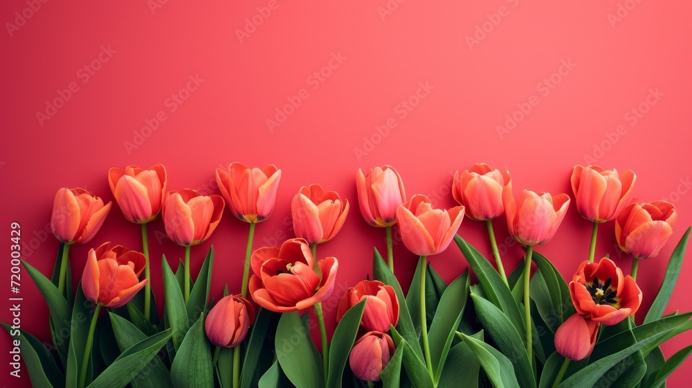 minimalist vivid advertisment background with spring bouquet and copy space minimalist vivid advertisment background with spring bouquet and copy space