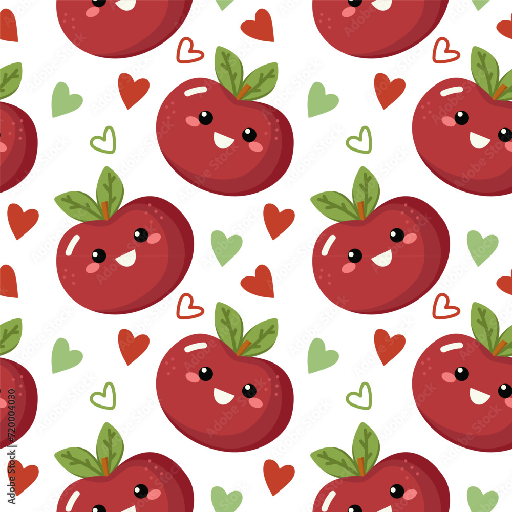 Funny Cute Fruit Character Seamless Pattern Background. Fruit Kawaii Cartoon Character Fabric Textile Swatch Template. Kawaii Funny Cute Seamless Fruit Doodle Symbol Vegetarian Theme Seamless Print. Funny Cute Fruit Character Seamless Pattern Background. Fruit Kawaii Cartoon Character Fabric Textile Swatch Template. Kawaii Funny Cute Seamless Fruit Doodle Symbol Vegetarian Theme Seamless Print.