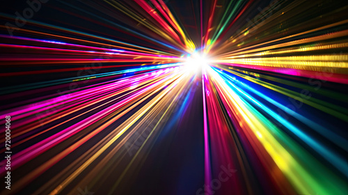 Prismatic Rainbow Light Rays Overlay