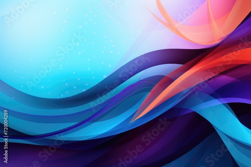 Colors of March, abstract purple orange and blue with copyspace for your text. March background banner for special and awareness day, week or month photo