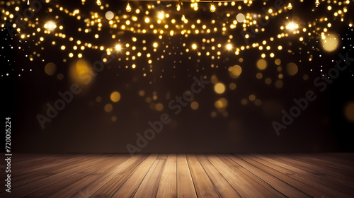 Featuring stunning soft bokeh lights and shiny elements. Abstract festive and new year background © Derby