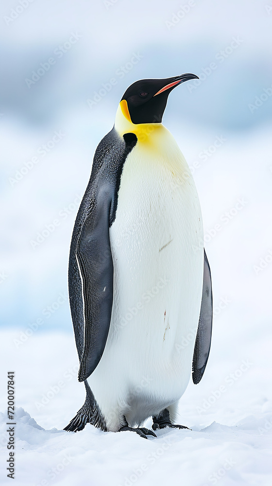 Emperor penguin, highly professional photo, style of nature magazine, nature background,