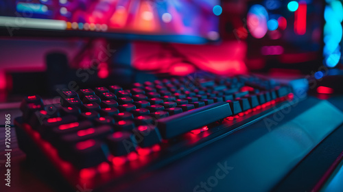 eSports, gamer, cool modern gaming gadgets with backlight
