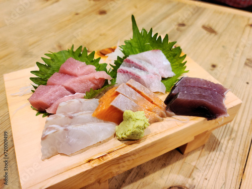 Sashimi, fresh raw fish dish 