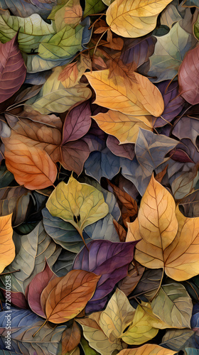 leaves nature background, closeup leaves texture, tropical leaves © jajuji