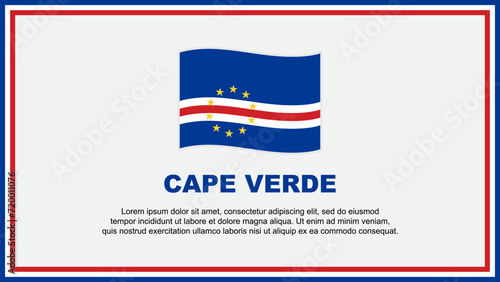 Cape Verde Flag Abstract Background Design Template. Cape Verde Independence Day Banner Social Media Vector Illustration. Cape Verde Banner © Fernandiputra