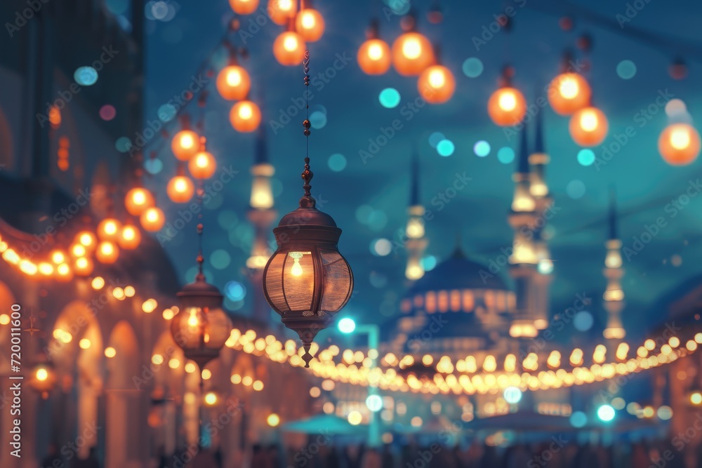 Obraz premium Islamic celebration of Eid al-Fitr and Eid al-Adha