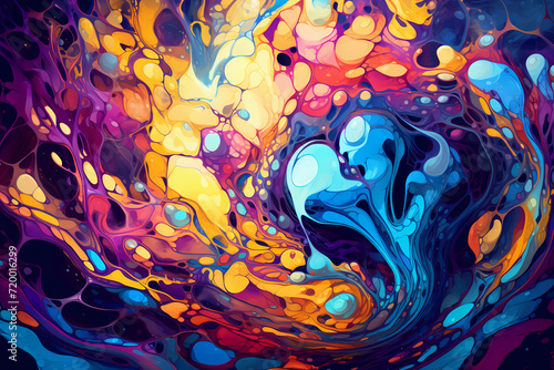 Vibrant colorful abstract p...