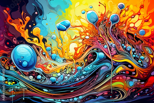 Vibrant colorful abstract p...