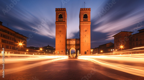 Two famous falling Bologna towers