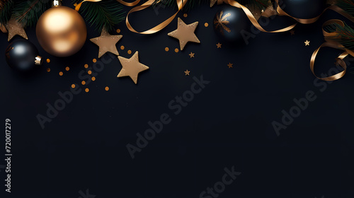 Christmas ball background, Christmas and New Year holidays concept with copy space for text