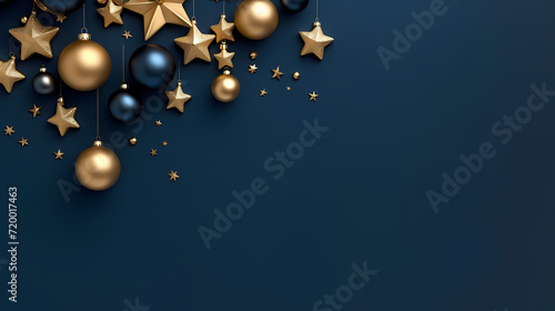 Christmas ball background, Christmas and New Year holidays concept with copy space for text