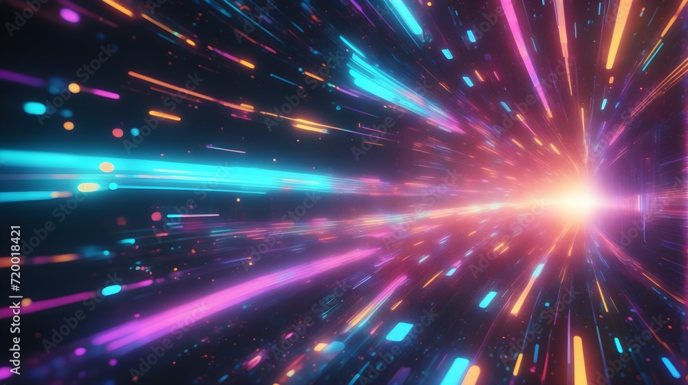 Hi-tech abstract background with neon glow, digital, cyberpunk. Digital data flow, cyberspace concept. Futuristic design in cyberpunk style Hi-tech abstract background with neon glow, digital, cyberpunk. Digital data flow, cyberspace concept. Futuristic design in cyberpunk style