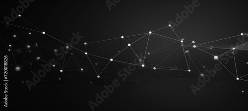 Abstract polygonal space low poly dark background with connecting dots and lines. Connection structure. 