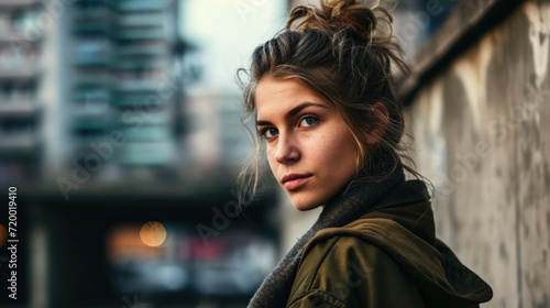 Urban Explorer, portrait of a woman in an urban street